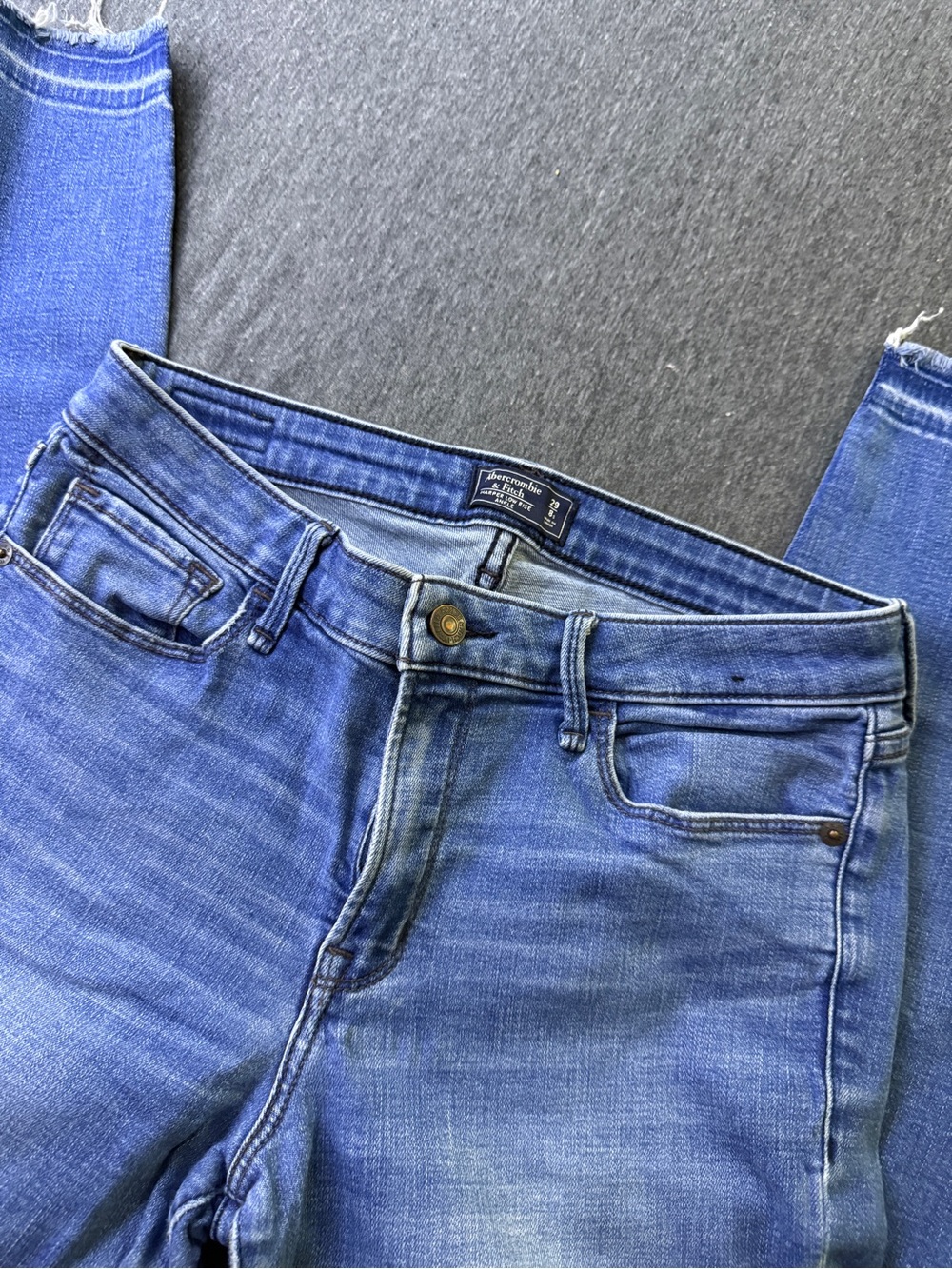Abercrombie & Fitch Blue Skinny Jeans — Faded Wash